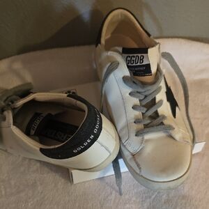Golden Goose White Sneakers with Black Star